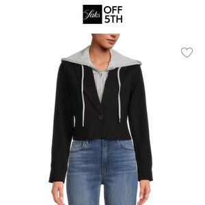 Black Blazer with Gray Hoodie Nicole Miller